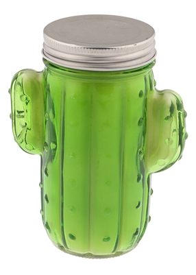 Green Cactus Shaped Mason Jar Tumbler